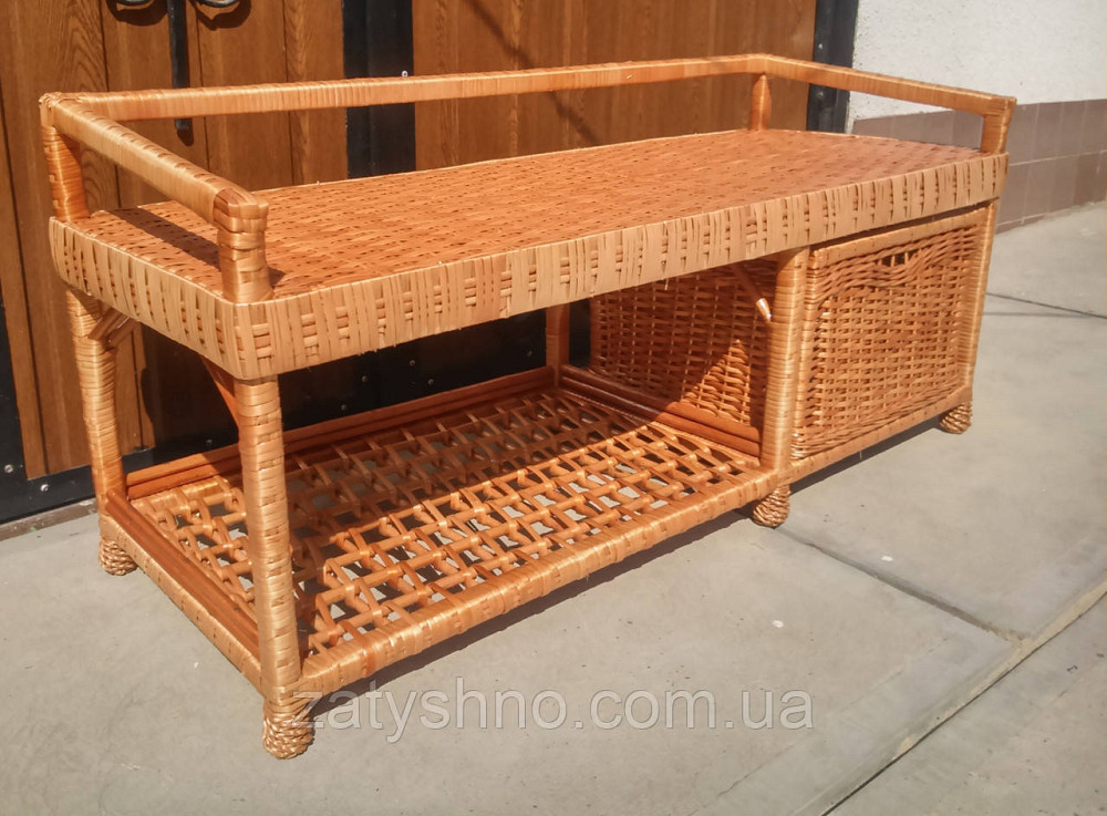 Плетеная лавка диван с ящиком для обуви Киев - изображение 6