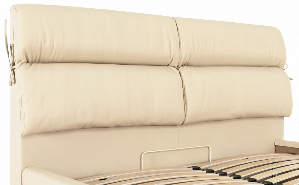 Ліжко Двоспальне Edinburgh VIP 160 х 200 см Fly 2207 З додатковою металевою цільнозварною рамою Бежевий Дніпро - фото 19