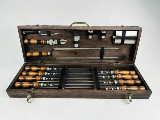 Набори шампурів, Набір шампурів у кейсі "Скіф Класік" Шампури, вертіла Тернопіль