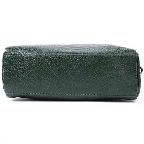 Женская компактная сумка на два отделения из натуральной кожи Vintage 22802 Зеленый Киев