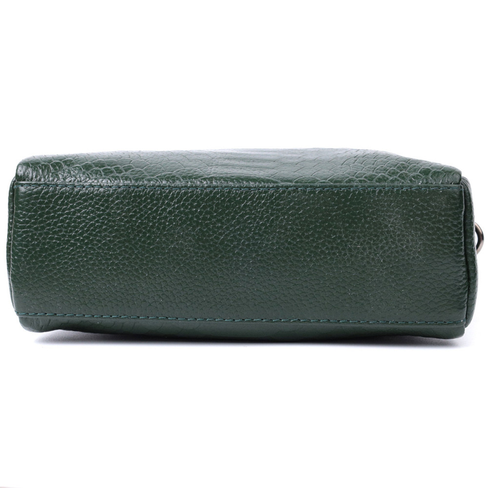 Женская компактная сумка на два отделения из натуральной кожи Vintage 22802 Зеленый Киев - изображение 6