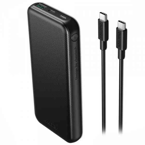 УМБ Choetech 10000mAh, 18W PD QC3.0, USB-C In/out, USB-A Li-pol чорна (B627-V3-CC-BK) Киев
