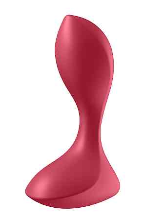 Анатомическая анальная пробка с вибрацией Satisfyer Backdoor Lover красная Sex Aura Киев