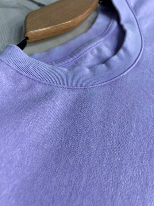 Футболка женская A-N 27039 вареная тай-дай оверсайз хлопок с надписью, сиреневый, one size Киев - изображение 9