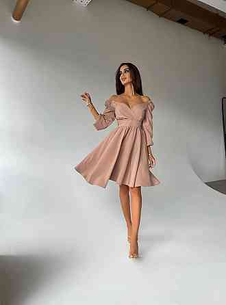 Женское романтическое вечернее мини платье Бежевый, 46/48 Одесса