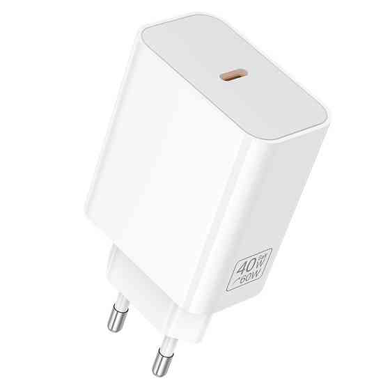 Мережевий зарядний пристрій BOROFONE BA109A Star single port PD40W charger (EU) White Одеса