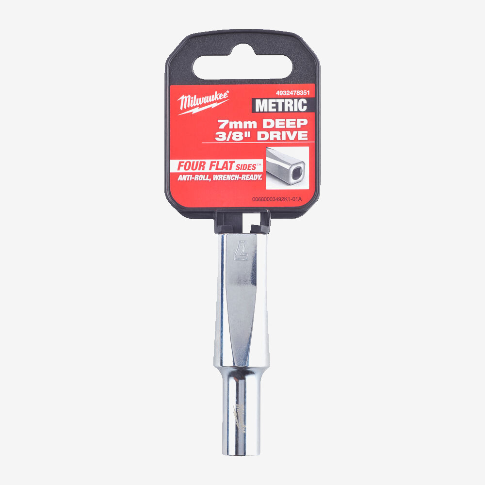 Головка хромована метрична подовжена 3/8'' MILWAUKEE, 7мм Одеса - фото 2