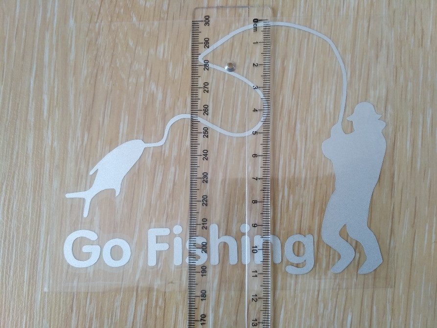 Наклейка На рыбалку Белая светоотражающая Киев - изображение 4