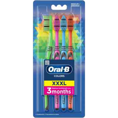 Зубна щітка Oral-B Colors Середньої жорсткості 4 шт. (8001090675521) Вінниця