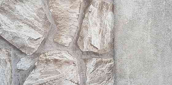 Шпалери вінілові на флізеліні AdaWall Roka 1.06х10 під камінь бут структурні сірі бежеві 23114-1 Київ