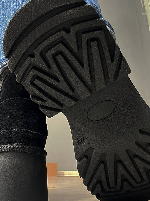 Черевики жіночі Hengji 002-1 замшеві на хутрі високі чорні, 37, 23,5 см Київ - фото 15