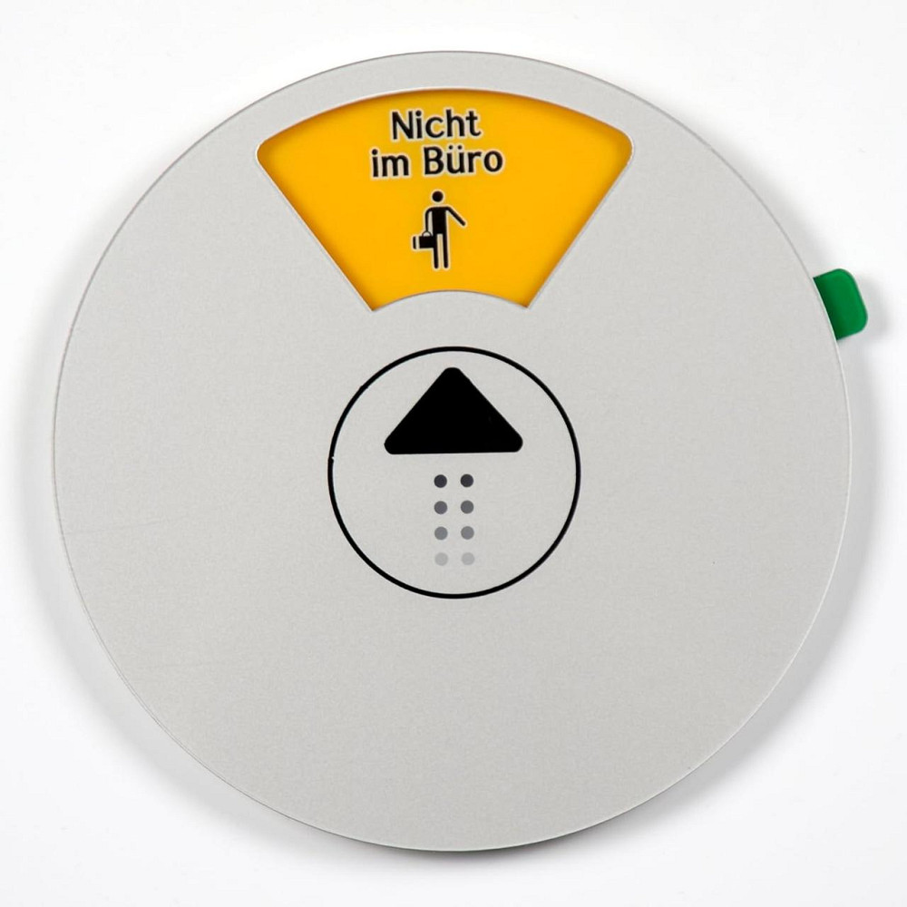 Знак FREI/BESETZT круглый 15 см серый акрил для двери с 5 надписями для офиса Киев - изображение 4