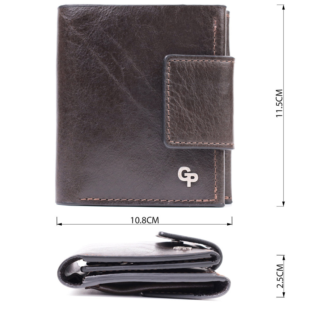 Люксовый кошелек с множеством отделений из качественной натуральной кожи GRANDE PELLE 22574 Коричневый Киев - изображение 2