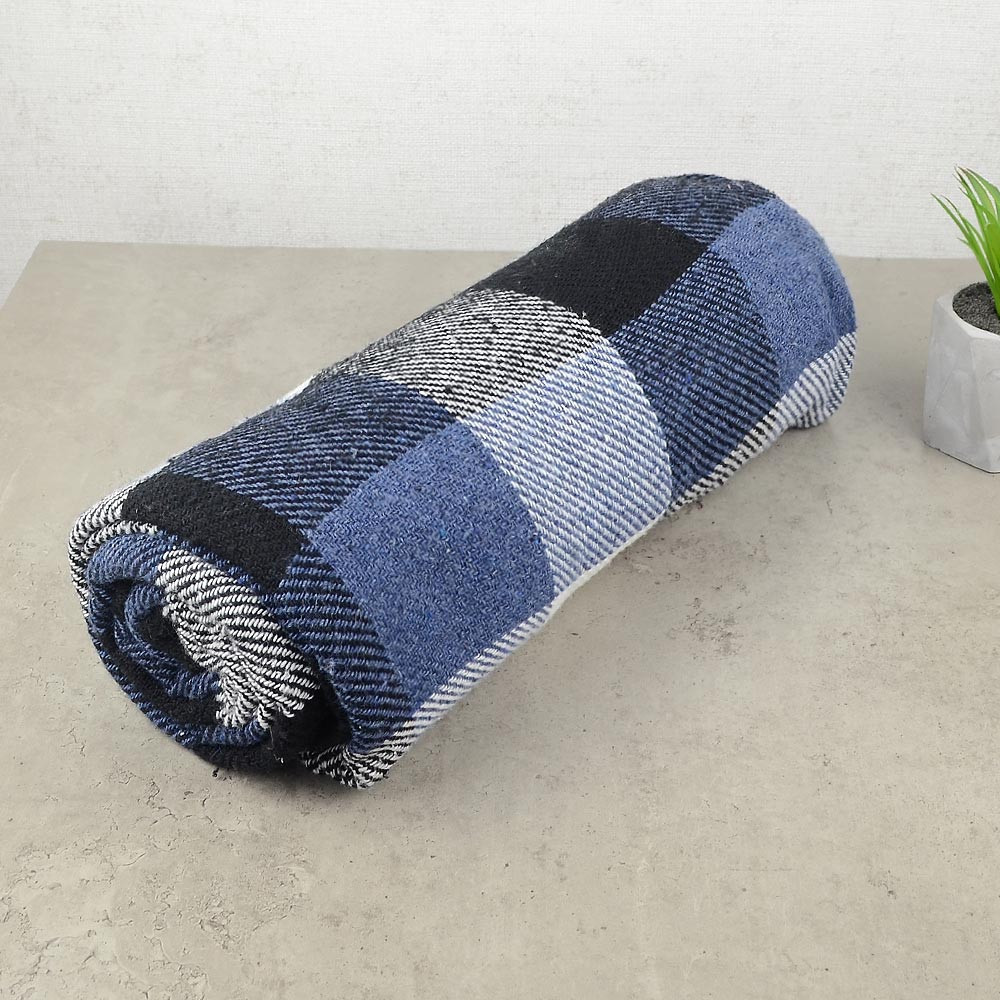 Плед покривало вовняний 140х200см 250г/м2 19P-1-siniy (Синій) Суми - фото 3