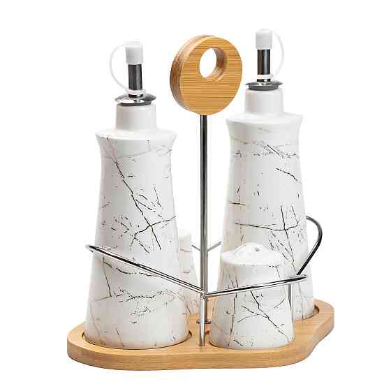 Набір спецій на бамбуковій підставці, 4 предмети Київ