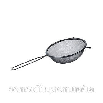 Сито кухонне Blackline O 14 см з нерж сталі, з порошковим покриттям, чорне Киев - изображение 1