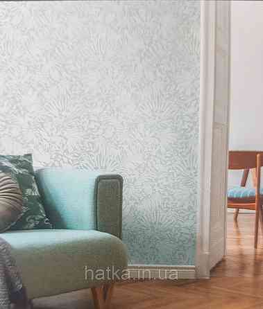 Шпалери вінілові на флізеліні AS creation The Bos 0.53х10 листя папороті монстери банана білі на сірому Київ