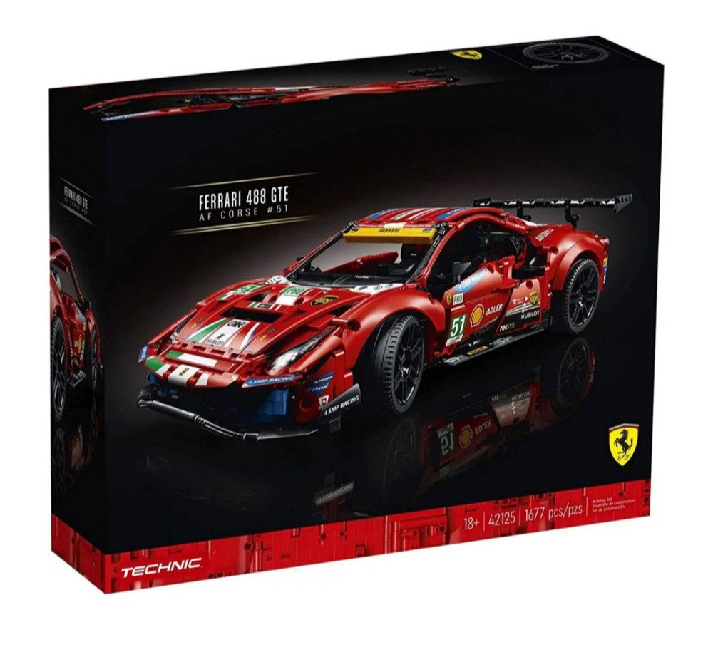 Конструктор Technic Ferrari 488 GTE AF Corse №51 — 1677 деталей, масштабна модель суперкара, Київ - фото 1