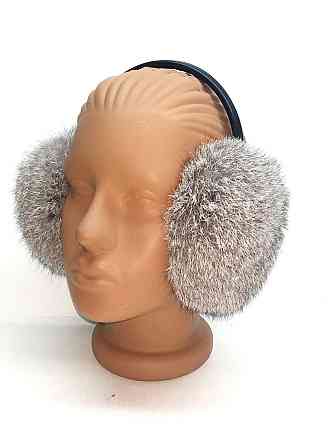 Хутряні навушники дитячі з кролика Сірий Харків