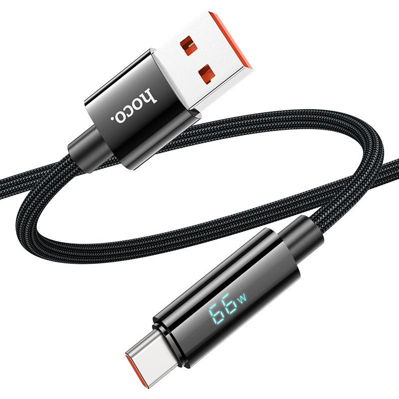 USB-кабель type-C 5A 66W 1,2m тканинний (з дисплеєм) Одеса - фото 3