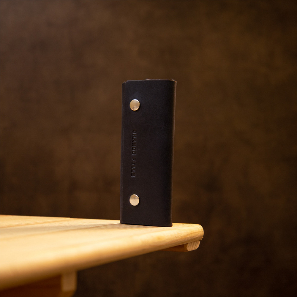 Ключница тубус кожаная на кнопках Grande Pelle 11343 Синяя Киев - изображение 3