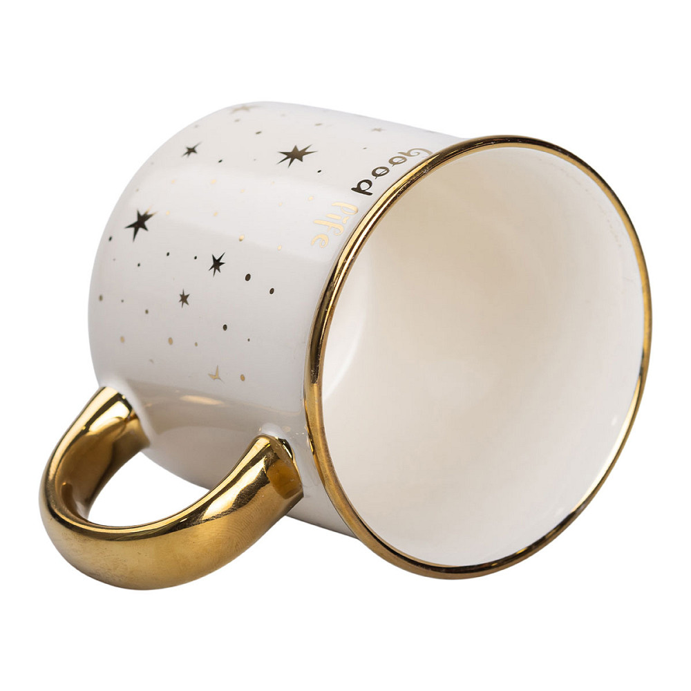 Liling Rongxiang Ceramic Чашка порцелянова із золотим обідком та позолоченою ручкою 320 (мл) Go Киев - изображение 4
