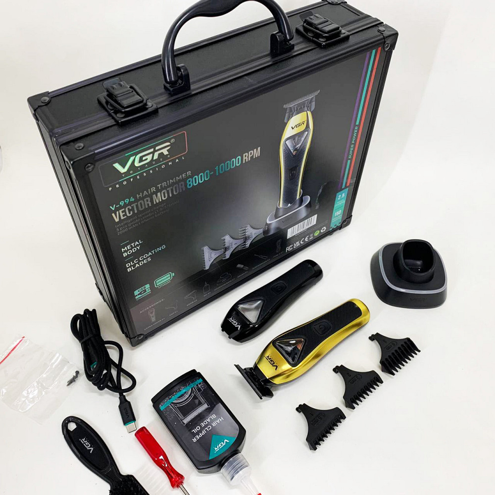 Чоловічий набір для стрижки волосся акумуляторний VGR Машинка для стрижки волосся професіоналів FN-20 Київ - фото 6