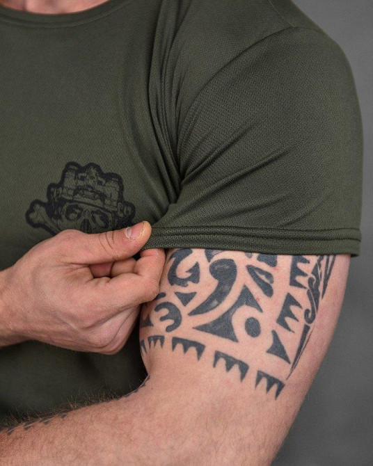 Тактична потовідвідна футболка SABUR ТРОН ОЛИВА ВТ6792 Одеса - фото 8