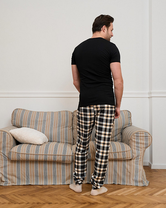 Чоловічі піжамні штани — чорно-жовта карта Tom John 2007Ш M Київ - фото 3