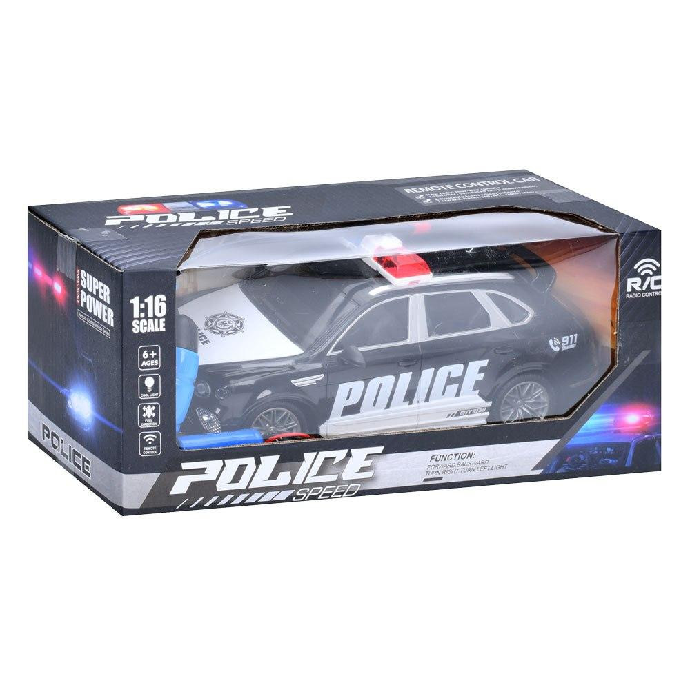 Машина на радіокеруванні Поліція звук підсвічування акумулятор 3.7V гумові колеса кабель USB 26см Чорна (T9008B) Чернигов - изображение 4