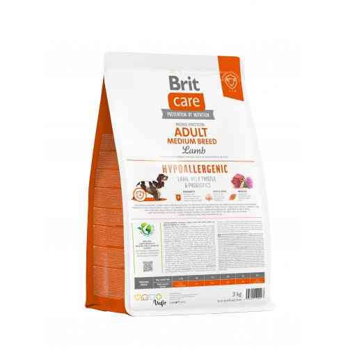 Корм сухой Brit Care Dog Hypoallergenic Adult Medium Breed для собак средних гипоаллергенных пород с ягненком 3 кг Киев