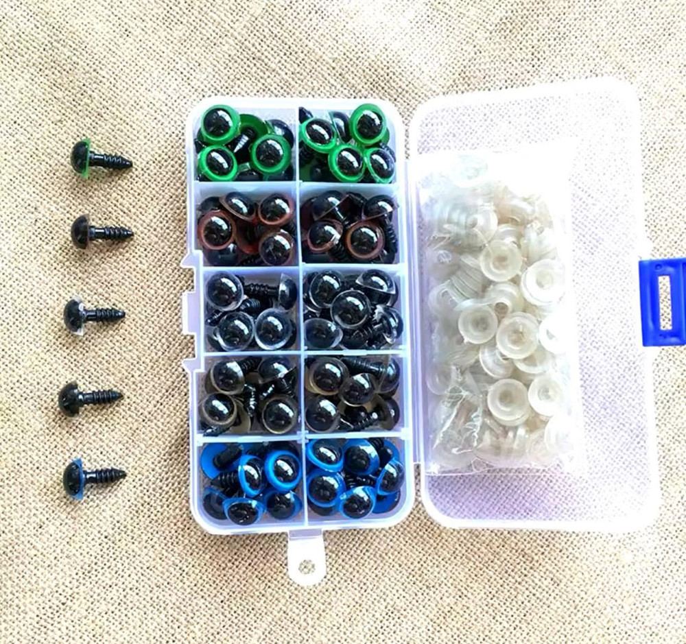 Набор глаз для игрушек 8мм 5 цветов винтовые с фиксатором 100шт. Киев - изображение 4