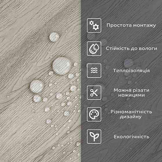 Самоклеюча стінова плитка PET Київ