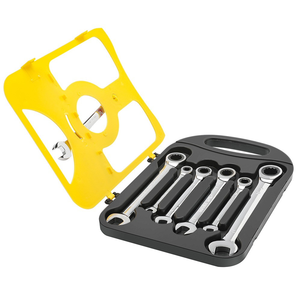 Набір рожково-накидних комбінованих ключів 7 шт, 8-19 мм гайкові для ремонту з тріскачкою в кейсі Кам'янець-Подільський - фото 5