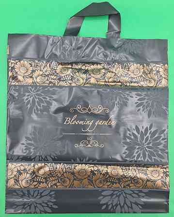 Пакет із петльовою ручкою-сер чорний "Блум Гарден(38х42) ДПА (50 шт) Харків