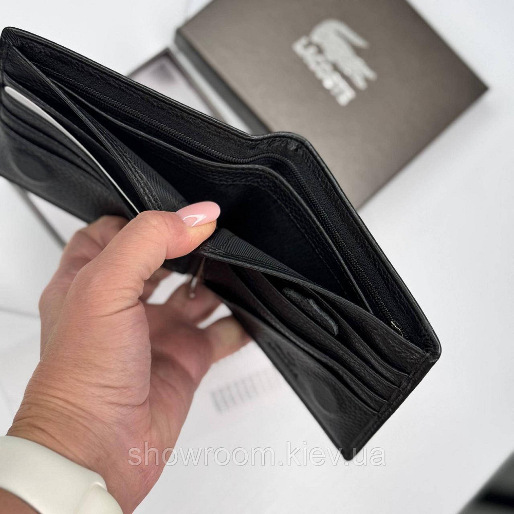 Мужской зажим Lacoste — кожаный, брендовый, для стильных мужчин (6607) Киев - изображение 4