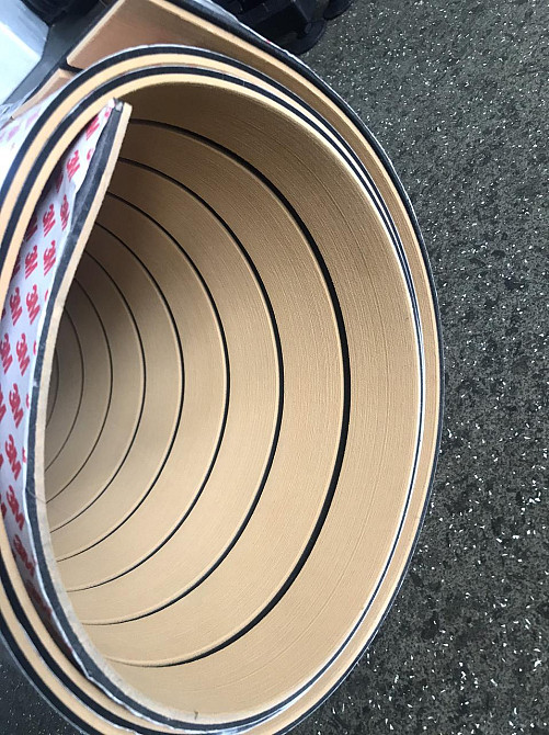 Штучний Тик EVA для Катера, Яхти Color 2 (Світло-Коричневий з Чорною Полосою) Київ - фото 2