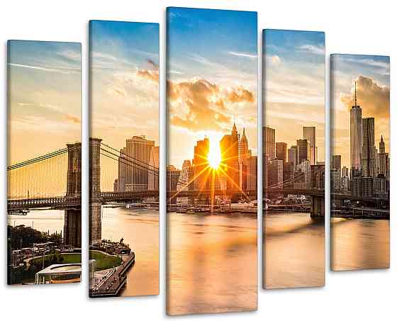 Модульна картина Місто Світанок Art-175_5 Київ