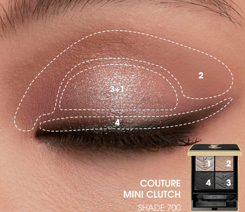 Тени для век Yves Saint Laurent Couture Mini Clutch Eyeshadow Palette 700 Over Noir Славянск - изображение 4