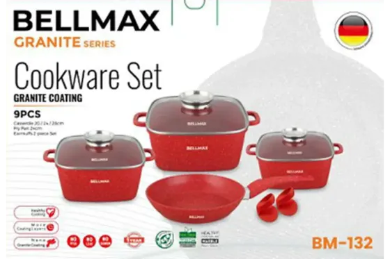 Набор посуды Bellmax Cookware Set BM-132 RED Коломия