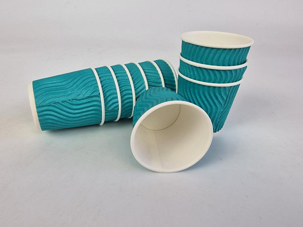 Бумажные одноразовые стаканы гофрированные 110мл 