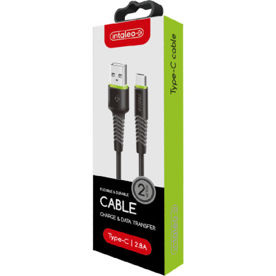 Дата кабель USB 2.0 AM to Type-C 2.0m CBFLEXT2 Black Intaleo (1283126521423) Вінниця - фото 2