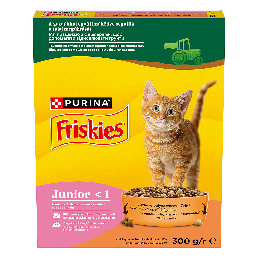 Сухий корм FRISKIES Junior для кошенят, з куркою, індичкою та овочами, 300 г Київ - фото 2