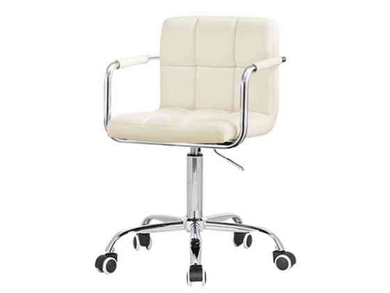 Стул мастера со спинкой на колесах мод.126 Бежевый Киев