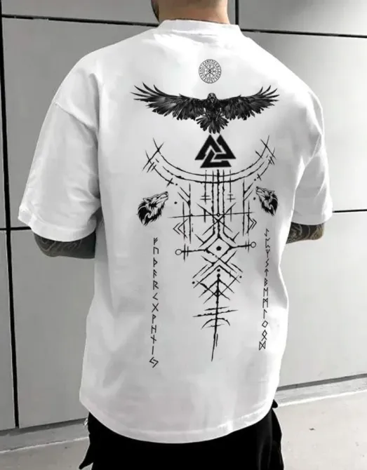 Футболка чоловіча с принтом  42 Біла 2664090092 Дніпро - фото 1