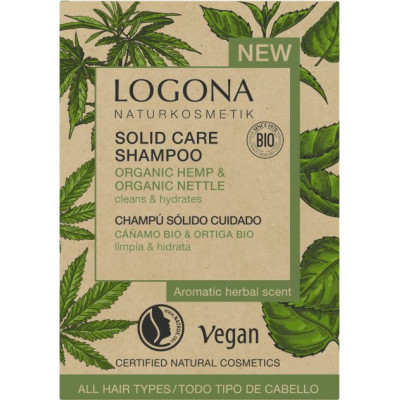 Твердый шампунь Logona Конопля и Крапива для сухих волос 60 г (4017645043978) Винница - изображение 1