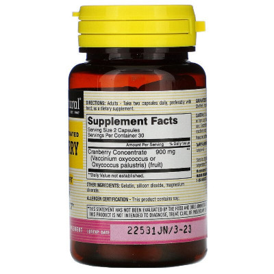 Травы Mason Natural Клюква высококонцентрированная, Cranberry, 60 капсул (MAV-14765) Винница - изображение 2