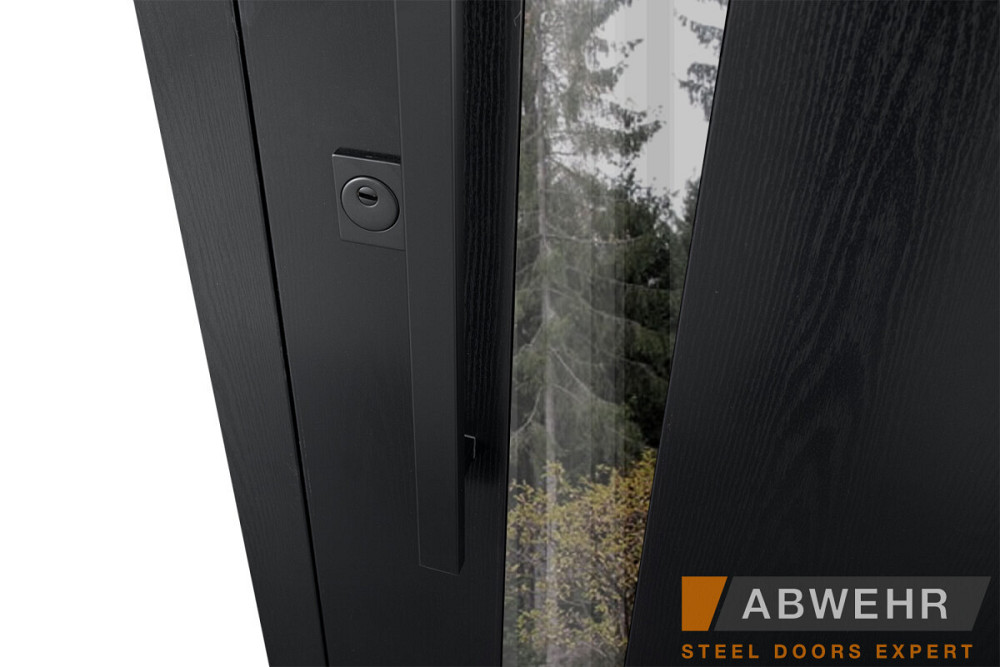 Двері вуличні, модель 536 CARAT ТЕРМОРОЗРИВ 3 контури ущільнення, чорне дерево/білий Київ - фото 9