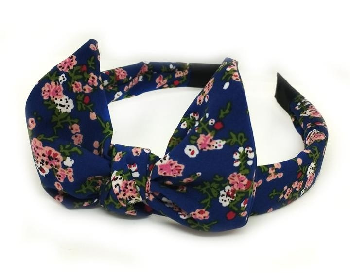 Обруч для волос темно-синий с бантом Солоха Киев - изображение 1