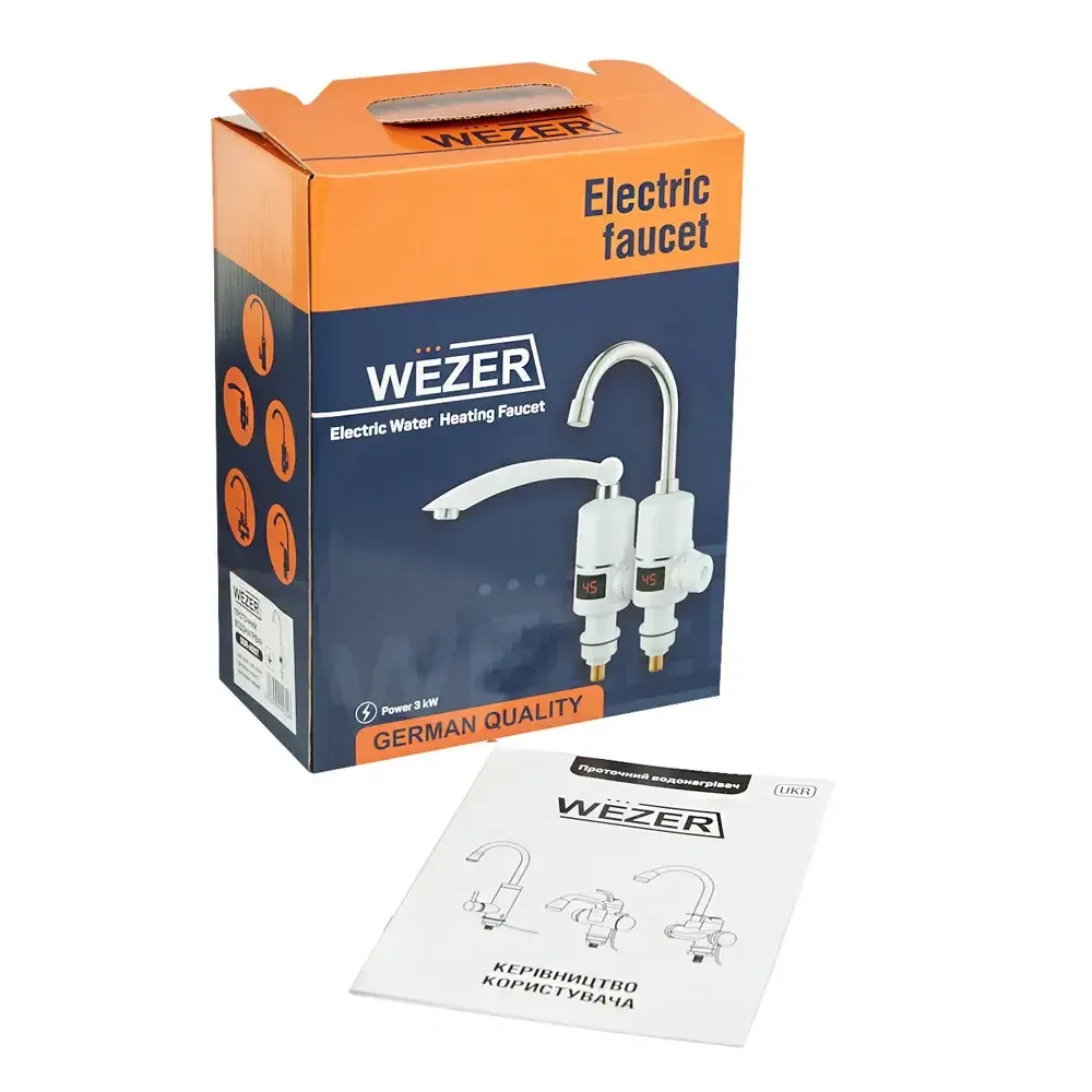 Проточный водонагреватель для кухни WEZER SDR-A05T белый Киев - изображение 2